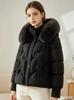 New fashion cotton clothes women's warm big fur collar temperament short women's cotton-padded clothes jacket