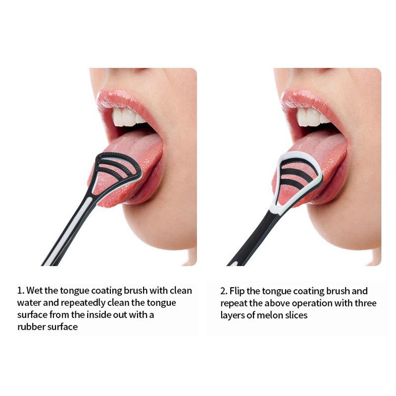 Adult Tongue Cleaner Scraper Brush For Bad Breath Removal And Tongue Coating Cleaning Oral Hygiene Tool