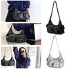 Women Retro Shoulder Bag Large Capacity PU Satchel Sling Bag Versatile Top Handle Bag Crossbody Hobo Bag Girl Stylish Purse