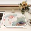 Coffee Machine Household Absorbent Mat Soft Diatomaceous Mud Kitchen Non-slip Mat Tableware Dry No-wash Kitchen Drain Mat+