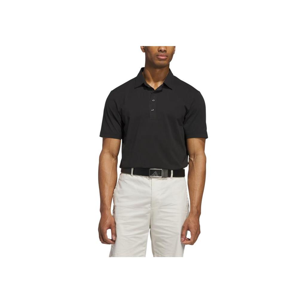 Adidas Ultimate365 Golf Twistknit Tour Fashion Simple Soft Versatile Short Sleeve Polo Shirt Men tops Black JN9081