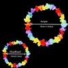 Leuchtende hawaiianische Leis Tropische LED-Leuchthalsketten Stirnbänder Luau-Party Künstliche Regenbogen-Lei Karneval Strandhochzeit Maskerade
