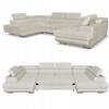 U-shaped Corner Sofa Bed, Extendable F. Bosso Family Sleeping Furniture Beige Velvet