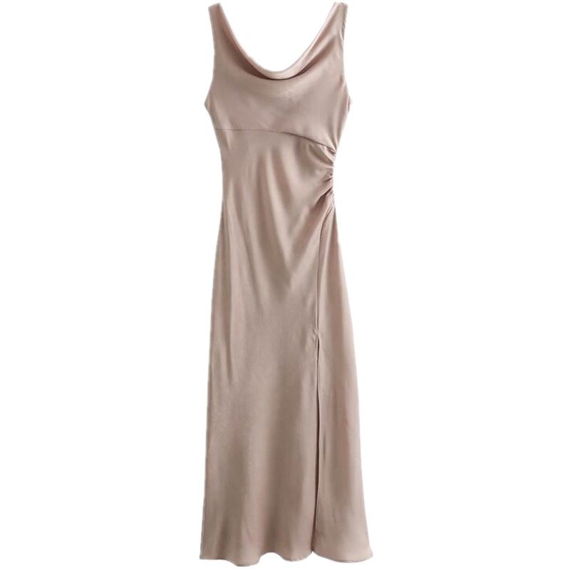 Fashion Wind 2023 New Fall Women's Clothing Ruched Decorative Intimates Sling Dress 8564439 737