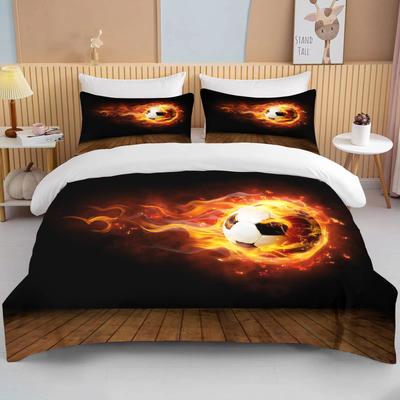 Cooles Fußball 3D Bettwäscheset Bettbezug Kissenbezüge Bettdecke Bettwäsche Raumdeko Für Jungen Geschenk Twin Queen King Size