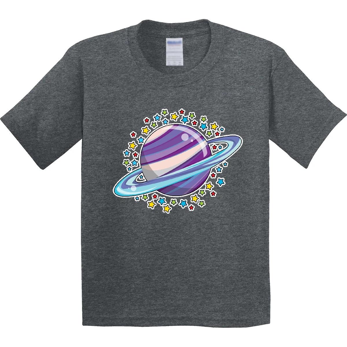 Inktastic Planet Saturn With Stars Youth T-Shirt Space I Love Galaxy Tee Kids 100