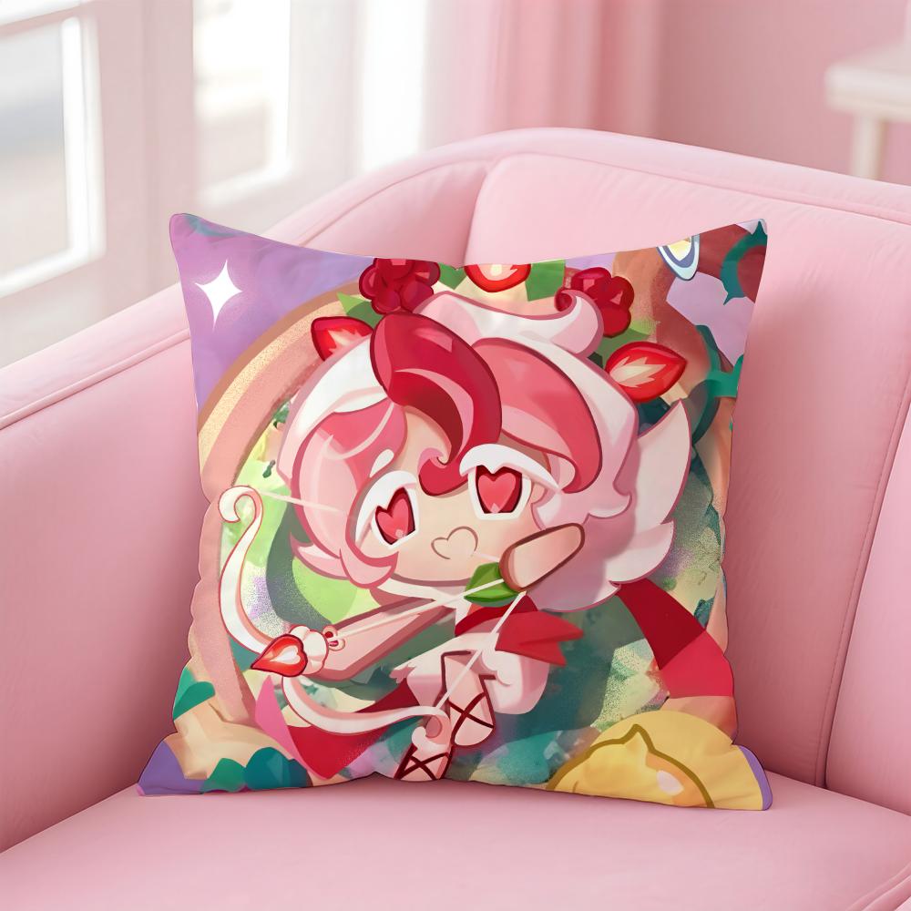 C-Cookie Run K-Kingdom Cushion Cover Home & Car Multi-Scene Pillow Cover - Reversible, Soft & Durable for Daily Use