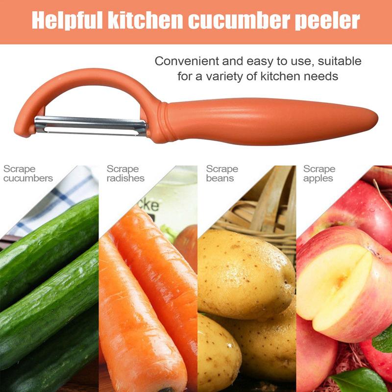 Vegetable Peeler 3X Stainless Steel Kitchen Hand Peeler Ergonomic Handle Food Preparation Cucumber Potato Tomato Processing Tool