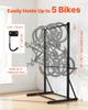 Freestanding Bike Rack Max 5 Bikes Bicycle Organizer Standing Bike Rack