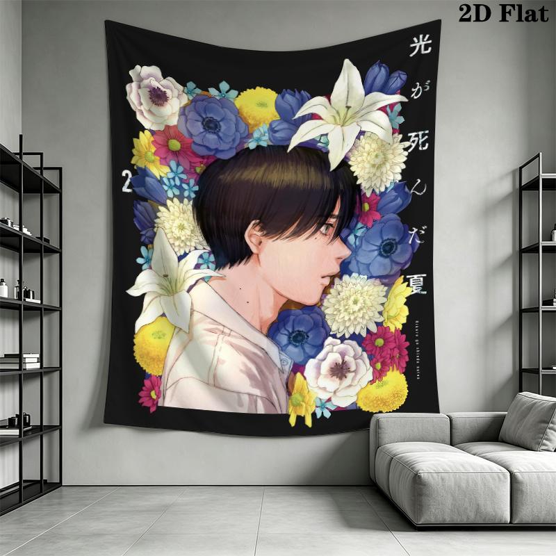The Summer Hikaru Died Wall Tapestry Aesthetic Wall Hanging Printed Fabric Blanket Decorative Tapestries for Bedroom Living Room Home Decor