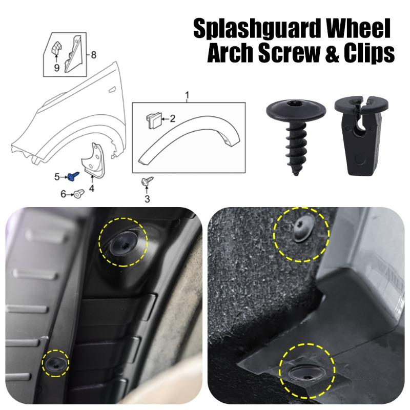 20pcs Engine Cover Undertray Splashguard Wheel Arch Torx Screw Retainer Auto Fender Lining Snap Fastener Clips Bolt N90974701