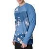 Men's Fashion Printed Raglan Long Sleeve Sports Top