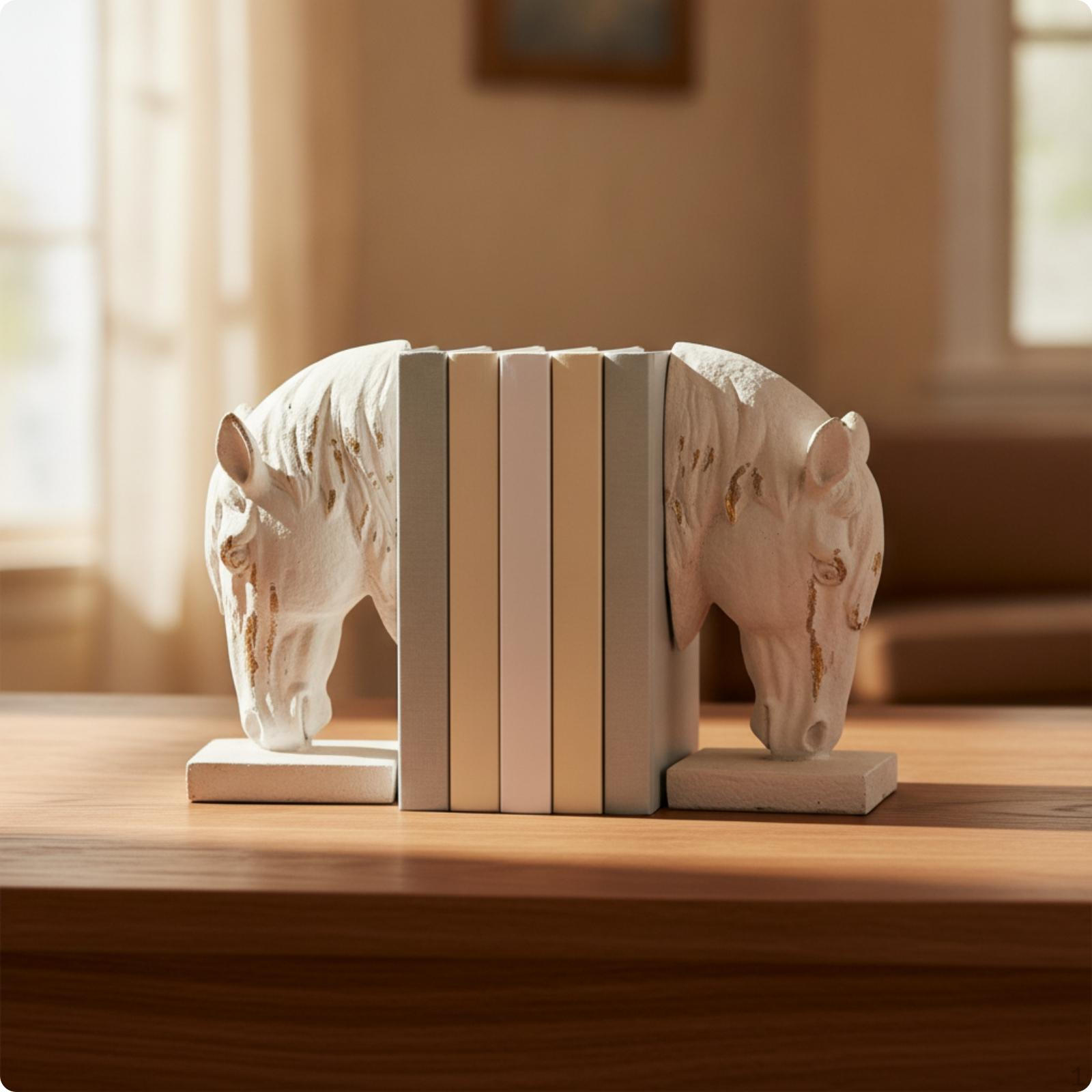 Horse Head Bookends VintageRetro Rustic Book