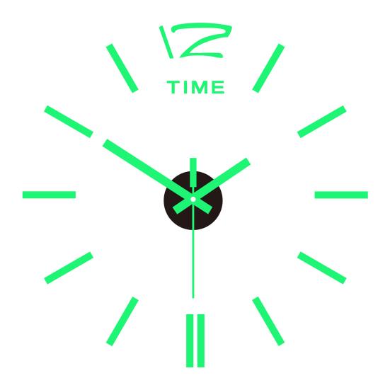 Wall Mount Clock Battery Powered 3D Digital Display Silent Sweep Movement Luminous Wall Clock for Living Room