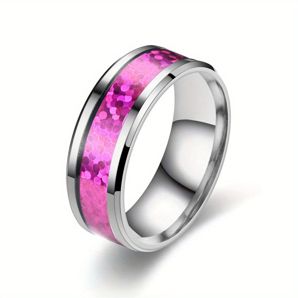 1Pc Stylish, Versatile, Simple and Timeless Classic Titanium Steel Ring