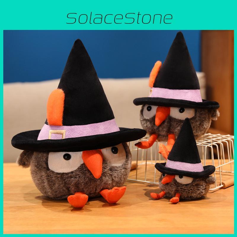 Owl Plush Toy Halloween Decor Cute Soft Stuffed Animal For Girls Home Office