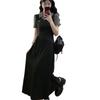 French Fake Two-piece Polo Collar Short-sleeved Dress 2026 Summer New Large Size Fat Mm Waist and Thin Temperament Long Dress
