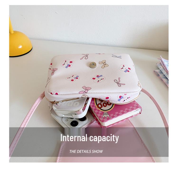 Korean Style Autumn/Winter Children's Cute Rabbit Crossbody Bag, Large Capacity
