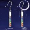 1 Pair, Fashionable, Inlaid with Colorful Synthetic Zircon, Fashionable and Versatile Earrings.