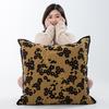 Medieval Style B & B Hotel Throw Pillow Cushion Sofa Living Room Pillowcase Backrest Pad - Soft Fabric Decorative Cushion
