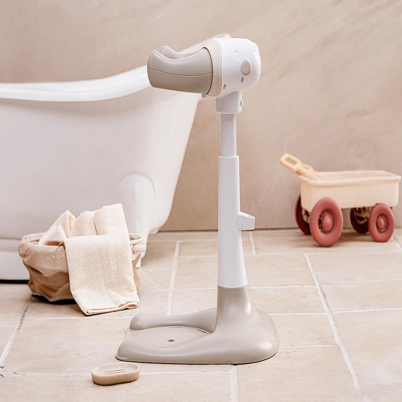 Foldable Anti-slip Baby Bath Support Stand, Toddler Washing Hip Auxiliary Shower Bracket 39.4x46.3x49cm белый/светло-серый