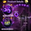 6-Head Solar Halloween Purple Eyeball Lights,Outdoor Firefly Lights,Plug-in Stake Lights For Garden,Lawn,Yard,Grave Horror Decor