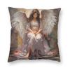 Angelica Queen Of Angels Pillowcase Polyester Linen Velvet Pattern Zip Decorative Pillow Case Sofa Seater Cushion Cover