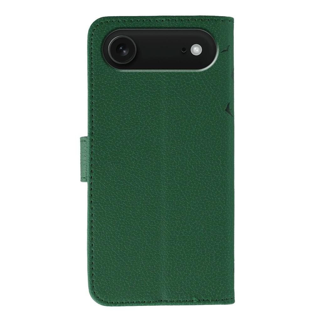 For iPhone 17 Air Case Feather Imprint PU Leather Wallet Phone Cover