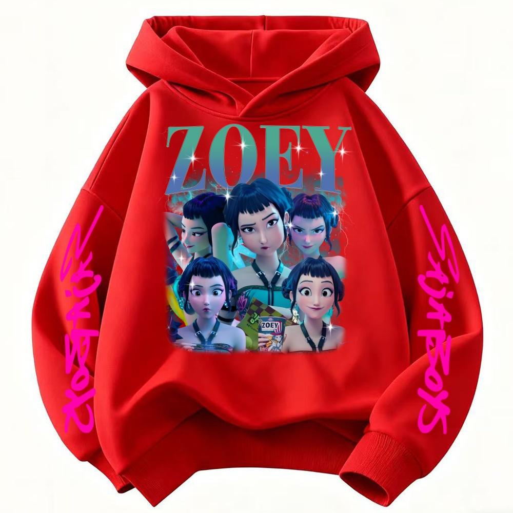Zoey Huntrix Kpop Vânător de Demoni Merch Hanorac pentru Copii Pulover Topuri Harajuku Hanorac pentru Fete Cadou pentru Fani