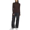 Adidas Solid Color Stand Collar Zipper Slim Fit Long Sleeve T-Shirt Women tops KH2643