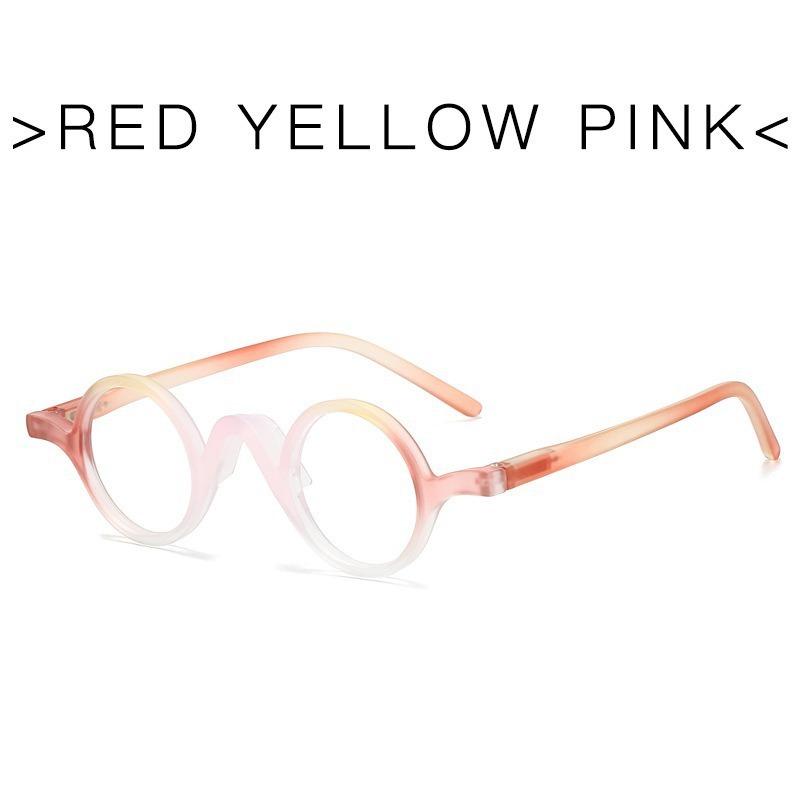 

2506 Anti-Blue Glasses Women S Retro Round Frame Ultra-Light High Definition Elderly Reading Glasses 0 degree-flat glasses
