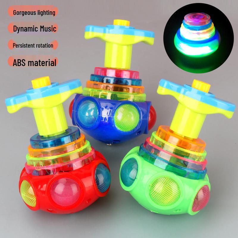 Children's Light-Up Musical Rotating Top Toy for Boys and Girls