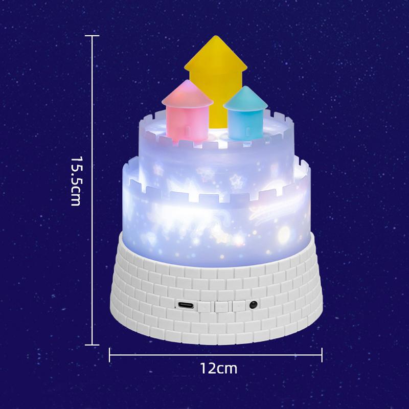 Castle Starry Sky Light Projector Light Rotating Star Bedroom Ceiling Atmosphere Night Lamp Birthday Gift