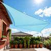 Wasserdichtes Dreieck Sonnensegel Terrassenüberdachung Markise Mit 3 Karabinerhaken Set