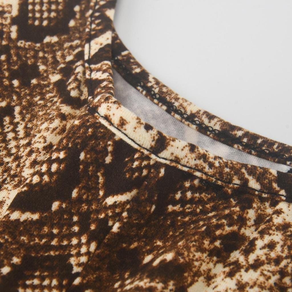 Salopetă Weimeizi pentru femei cu imprimeu și decolteu în U - Modă de club de noapte europeană/americană, În stoc