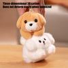 Puppy Plush Keychain with Pull-String Wagging Tail Cute Squeaky Cat Stuffed Toy for Bags Backpacks Soft Huggable Interactive Birthday Gift for Kids