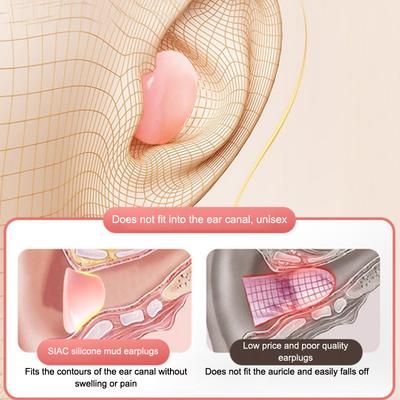 Silicone Sleeping Ear Plugs Noise Reduction Anti Snore Sound Insulation Earplug Swimming Earplugs Waterproof Quiet Sleep