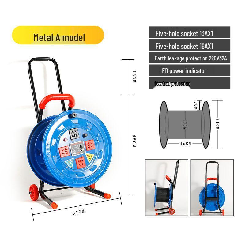 Portable Movable Cable Reel Winder and Roller Spool
