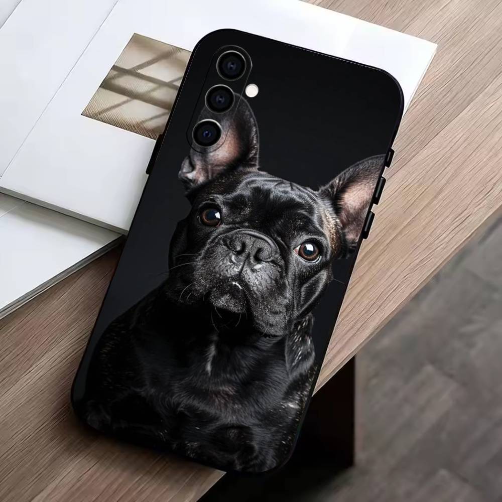 

French Bulldog Dog-DG Phone Case For Samsung Galaxy A73,A72,A71,A70,A53,A52,A51,Soft Silicone Black Cover Samsung a51 4g