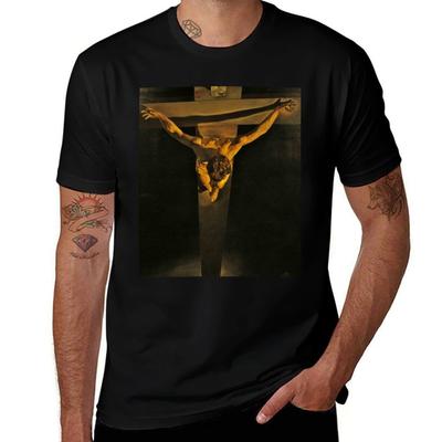 Salvador Dali Painting Christ Of Saint John T-Shirt T Shirt Man Plain T Shirts for Man Graphic Vintage T-Shirt