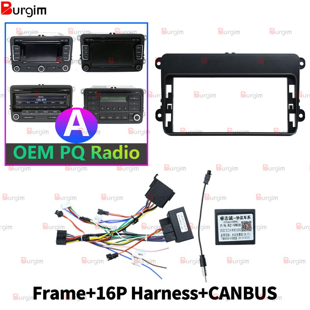 

Car Android Radio Frame For Volkswagen VW Tiguan Sharan Jetta Scirocco R Amarok 12.3 inch Screen Bracket Harness Wire Canbus frame cable canbus-A