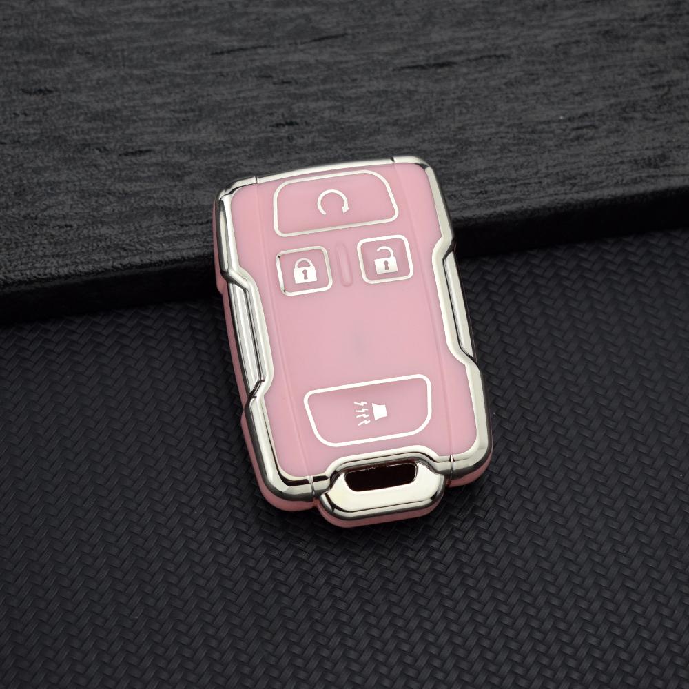 

TPU Car Key Case for Chevrolet Silverado SUBURBAN Colorado GMC Sierra Canyon 4 Buttons Soft Full Cover Key Protector Accessories