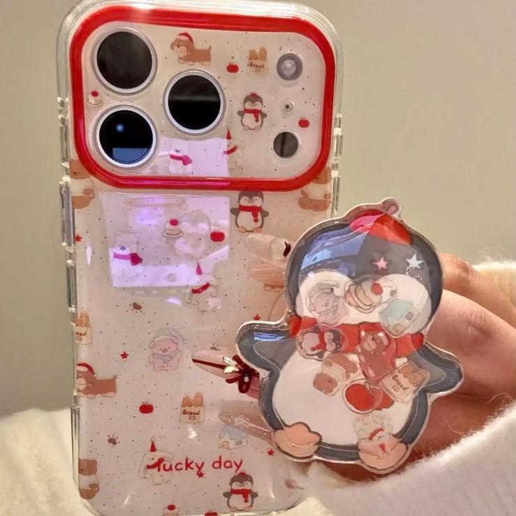 Cute dessert penguin pony rocking music for iphone17pro apple 16 new 15 mobile phone case