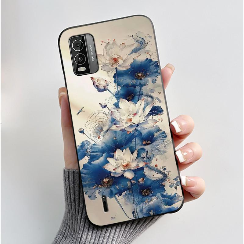 Phone Case for Nokia C210 C110 C300 Cases Luxury Dragon Cute Cool Boys Girls Black Soft TPU Protective Cover Shockproof Fundas