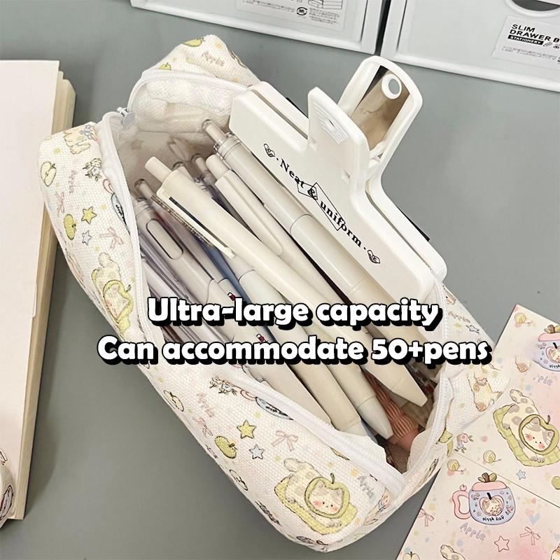 

Милый пенал с принтом кошки, мультяшная сумка для карандашей с котенком, косметички, большая вместимость, сумка для хранения канцелярских принадлежностей, школьные принадлежности для студентов