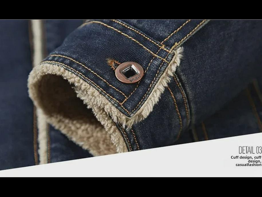 Lässige Herrenjacke aus dicker Baumwolle im amerikanischen Stil mit lockerer Passform