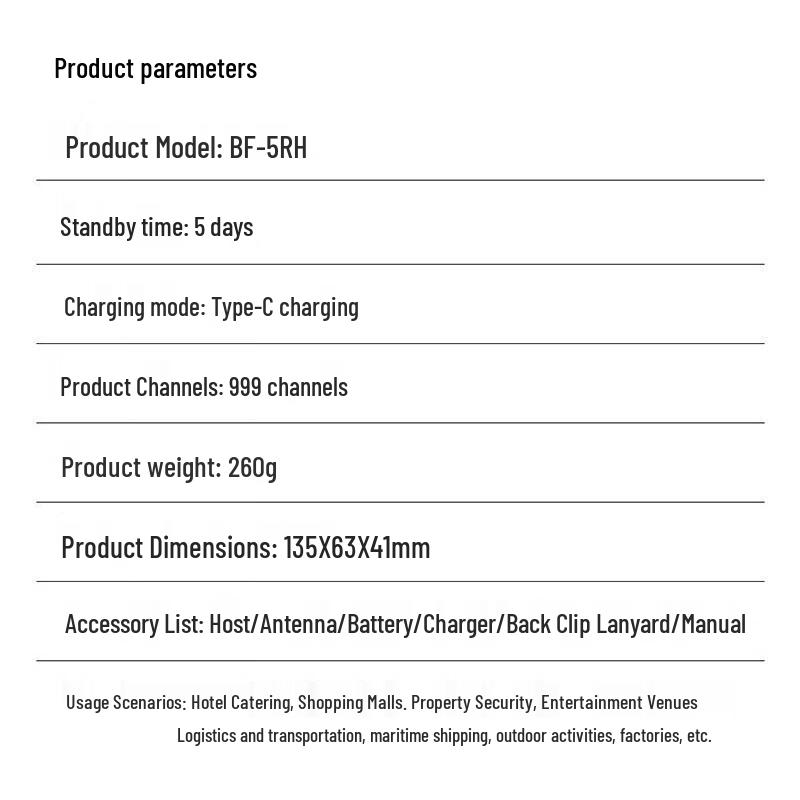 BAOFENG UV-5R Series High Power Two-Way Radio (CN version)