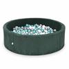 Dry Pool 130x40 Corduroy Green 700 Balls: White, Silver, Metallic Turquoise