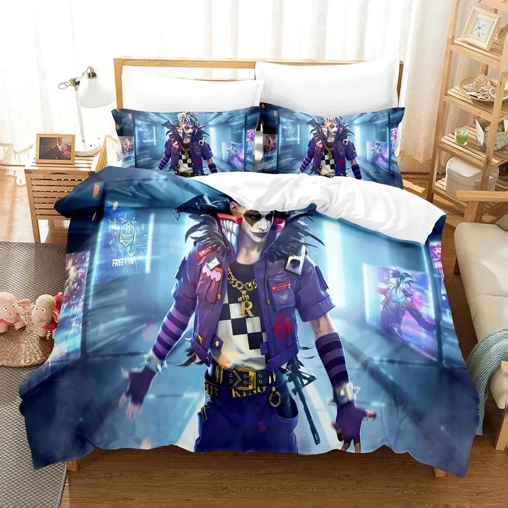 3D Print Free Fire Game Battlegrounds Bedding Set Bedroom Soft Modern Bedspreads Comefortable Duvet Cover Quilt Cover Pillowcase
