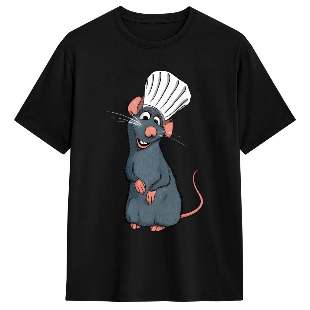 Ratatouille TShirt Unisex Chef Rat Cooking Awesome Cotton Tee Shirt Round Neck Short Sleeve T Shirt Big Size Tops